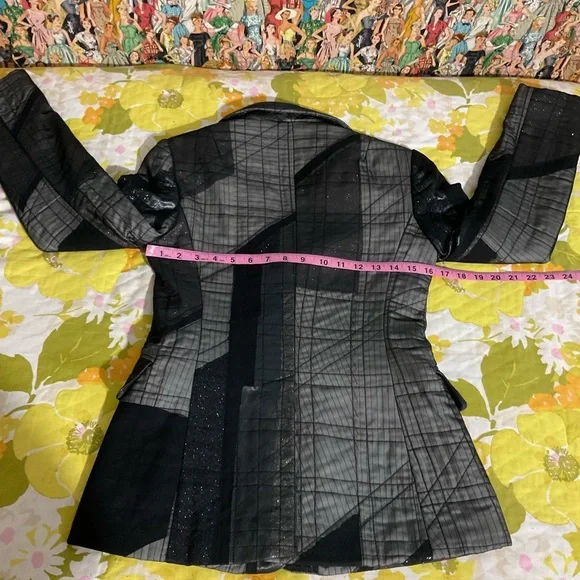 BCBGMAXAZRIA Runway Patchwork Pant Suit Size 2 - Picture 9 of 16